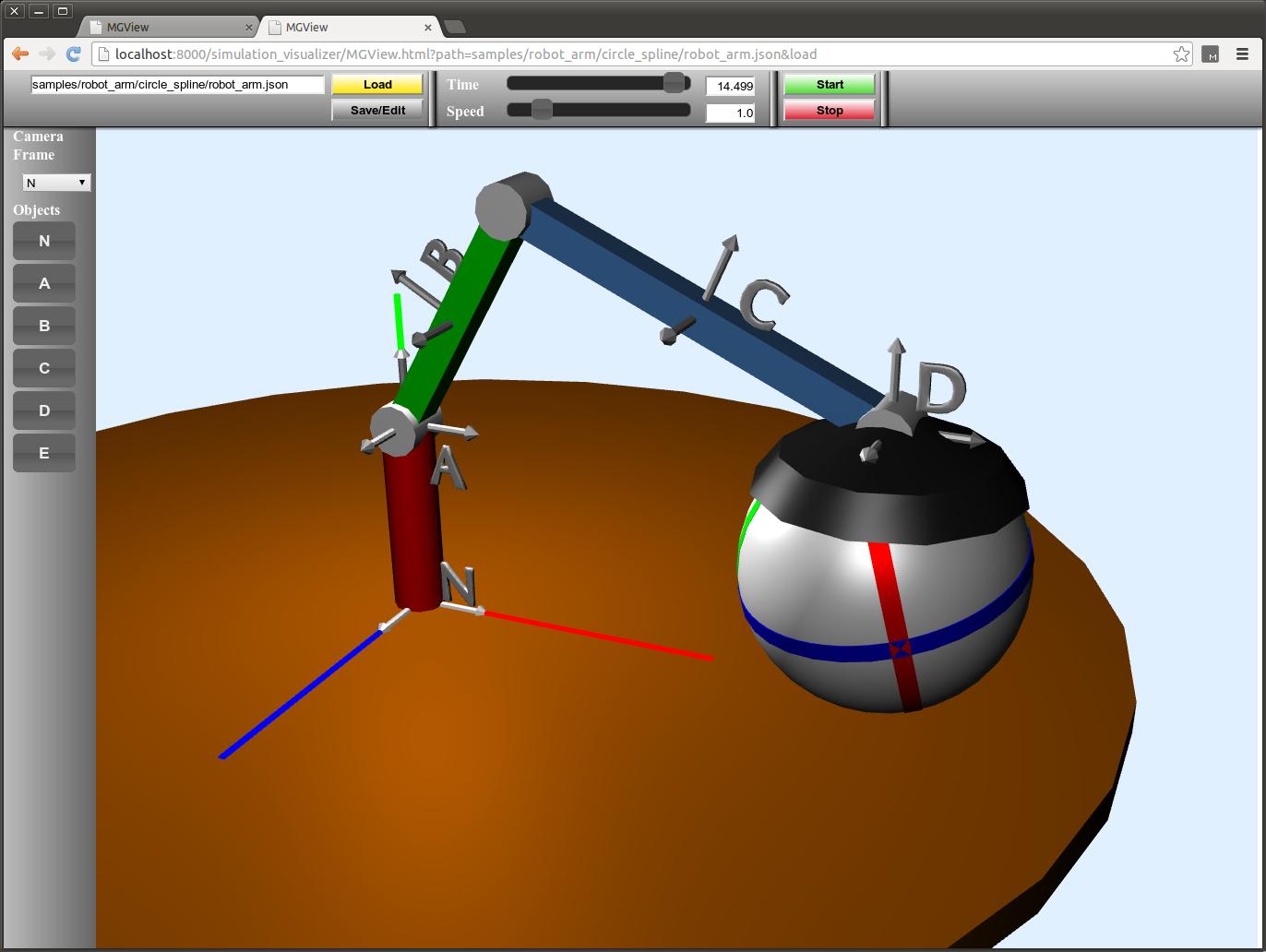 A robot arm rolling a ball.